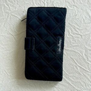 Vera Bradley Black Quilted Phone Case Slim Durable Design